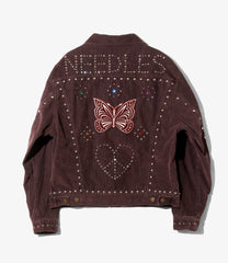 Studded Jean Jacket - 14W Corduroy