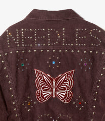 Studded Jean Jacket - 14W Corduroy