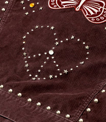 Studded Jean Jacket - 14W Corduroy