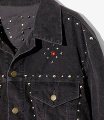 Studded Jean Jacket - 14W Corduroy