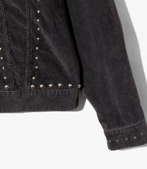 Studded Jean Jacket - 14W Corduroy