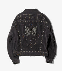 Studded Jean Jacket - 14W Corduroy