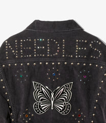 Studded Jean Jacket - 14W Corduroy
