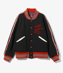 Deconstructed Lettered Jacket - Wool Melton