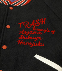 Deconstructed Lettered Jacket - Wool Melton