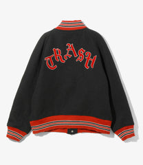 Deconstructed Lettered Jacket - Wool Melton