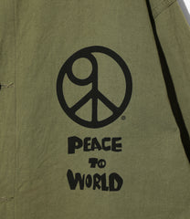 〈NEEDLES〉×〈Sasquatchfabrix.〉 S.C. Army Shirt "Peace to World"