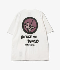 NEEDLES x Sasquatchfabrix. Slowgun Tee - "Peace to World"