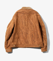 Zipped Work Jacket - Duck Canvas / Kakishibu Dye