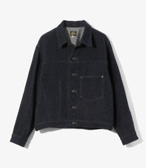 Darts Bottom Jean Jacket - Washi Chenille