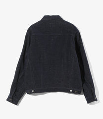 Darts Bottom Jean Jacket - Washi Chenille