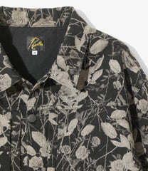 M.W. Jean Jacket - 13oz Denim / Rose Printed