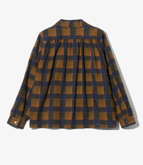 Gathered Blouse - Printed Flannel / Plaid