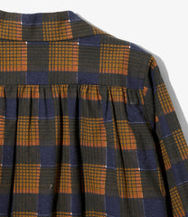 Gathered Blouse - Printed Flannel / Plaid