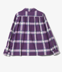 Gathered Blouse - Printed Flannel / Plaid