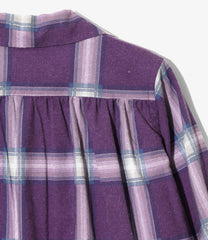 Gathered Blouse - Printed Flannel / Plaid