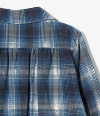 Gathered Blouse - Printed Flannel / Plaid