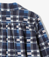 Gathered Blouse - Printed Flannel / Plaid