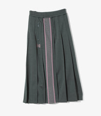 Pleated Track Skirt - Poly Smooth
