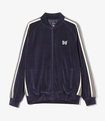 Rib Collar Track Jacket - C/PE Velour