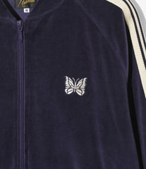 Rib Collar Track Jacket - C/PE Velour