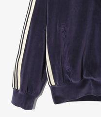 Rib Collar Track Jacket - C/PE Velour
