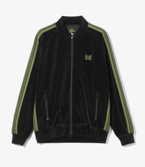 Rib Collar Track Jacket - C/PE Velour