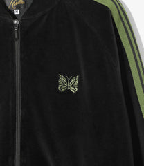 Rib Collar Track Jacket - C/PE Velour