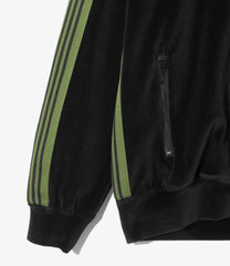 Rib Collar Track Jacket - C/PE Velour