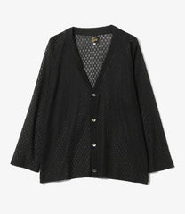 V-Neck Cardigan - PE/W Raschel Lace