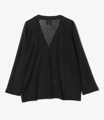 V-Neck Cardigan - PE/W Raschel Lace