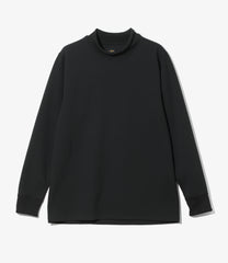 L/S Mock Neck Tee-Poly Waffle Jersey