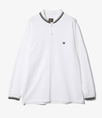 Shawl Collar L/S Polo - Cotton Pique