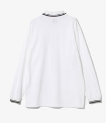 Shawl Collar L/S Polo - Cotton Pique