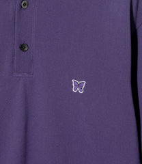 Shawl Collar L/S Polo - Cotton Pique