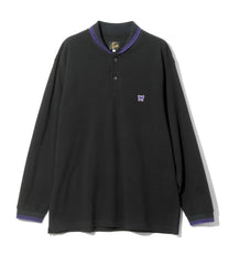 Shawl Collar L/S Polo - Cotton Pique