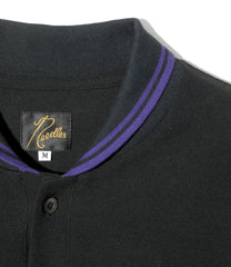 Shawl Collar L/S Polo - Cotton Pique