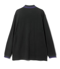 Shawl Collar L/S Polo - Cotton Pique