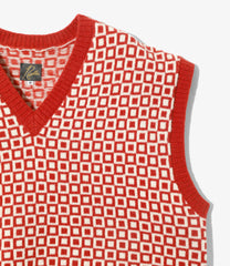 Shetland Knit Vest - Plaid