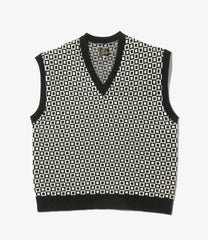 Shetland Knit Vest - Plaid