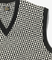 Shetland Knit Vest - Plaid