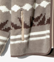 Piping Parka - Poly Boa Jacquard