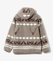 Piping Parka - Poly Boa Jacquard