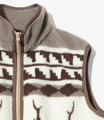 Piping Vest - Poly Boa Jacquard
