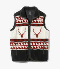 Piping Vest - Poly Boa Jacquard