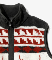 Piping Vest - Poly Boa Jacquard