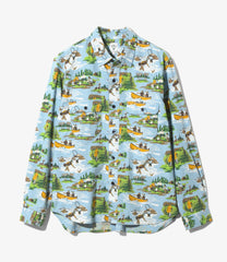 Work Shirt - Flannel Cloth / Printed