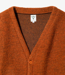 S.S. V Neck Cardigan - Boiled Jersey