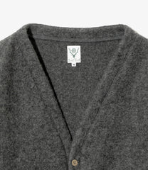 S.S. V Neck Cardigan - Boiled Jersey