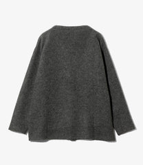 S.S. V Neck Cardigan - Boiled Jersey